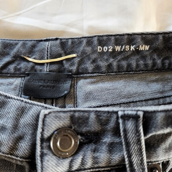 YSL made in Italy charcoal black D 02 2013 skinny jeans size 25 - Picture 4 of 6